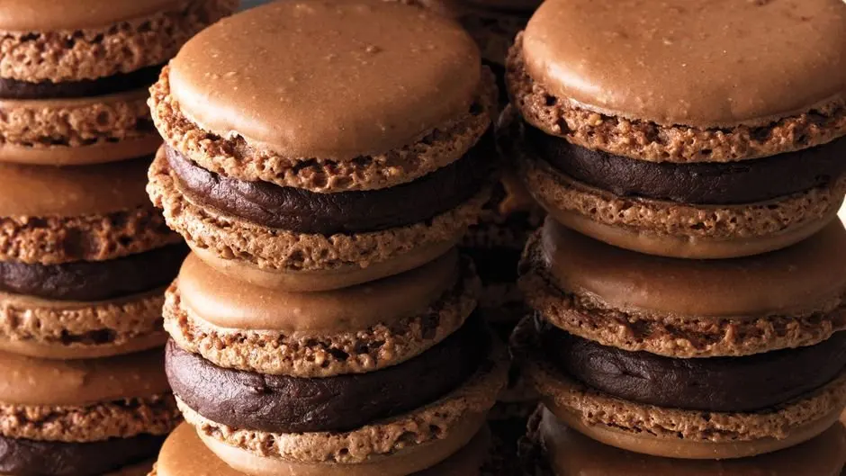 Chocolate Macarons with Orange Ganache Recipe | Bon Appétit