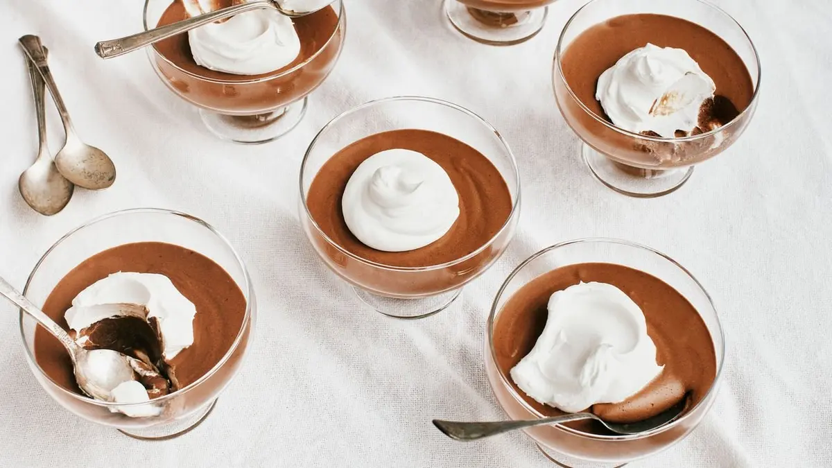 Mom's Blender Chocolate Mousse with Lemon Cream Recipe | Bon Appétit