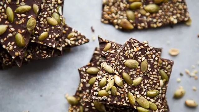Salted Seedy Chocolate Bark