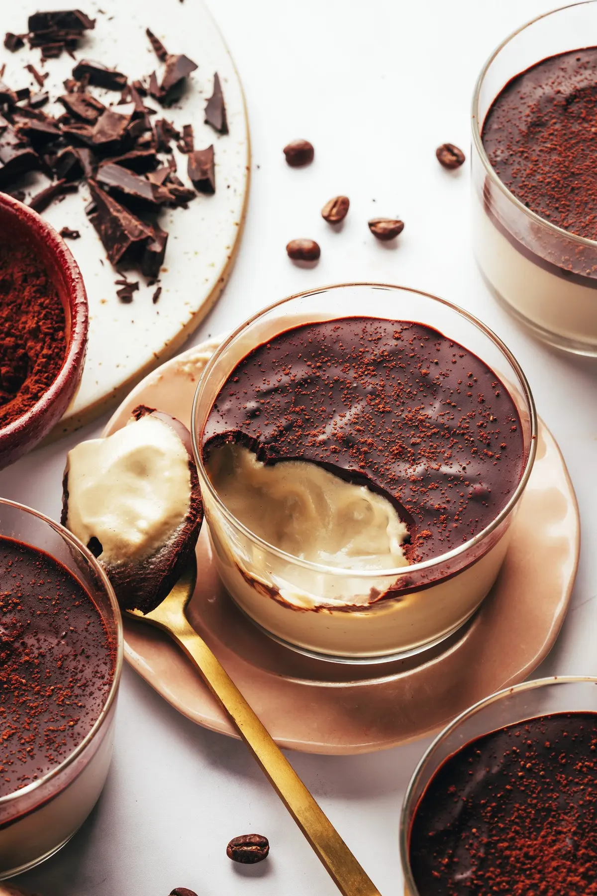 Vegan Tiramisu Pudding Cups