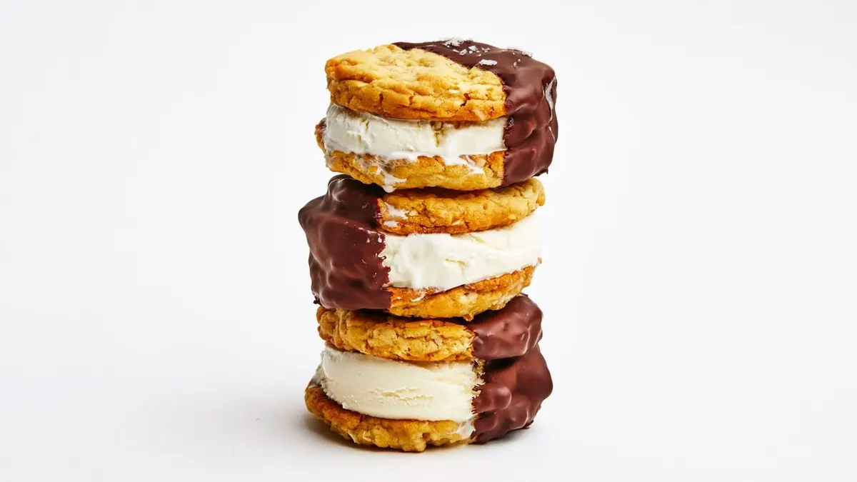 Coconut Ice Cream Sandwiches With Salty Chocolate Shell Recipe