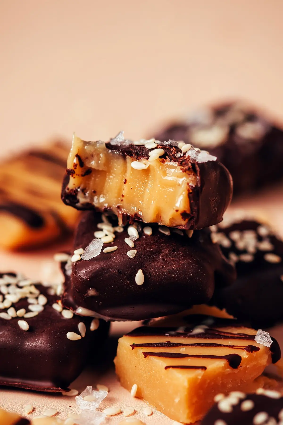 Easy Vegan Tahini Caramels