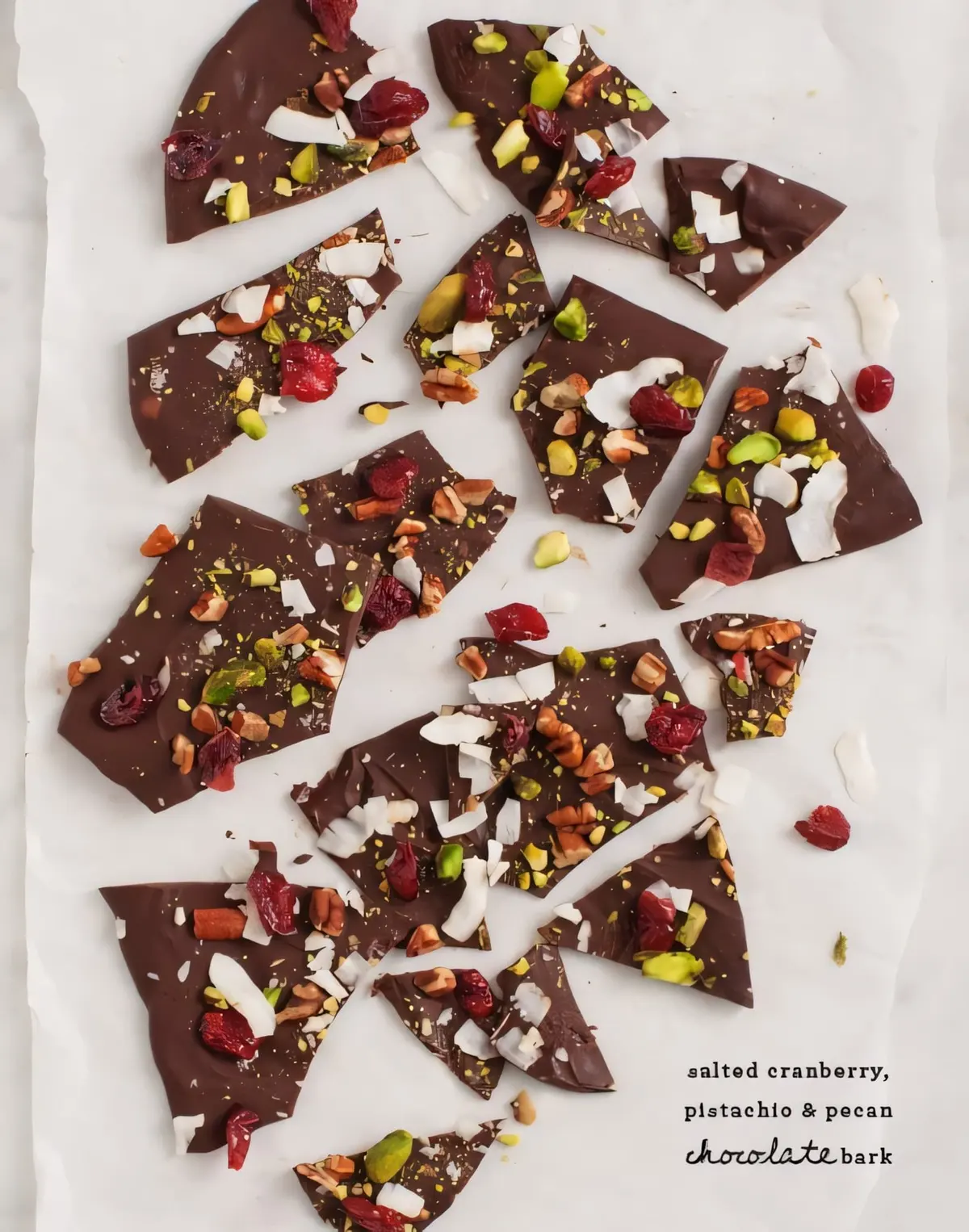 Cranberry & Pistachio Chocolate Bark Recipe