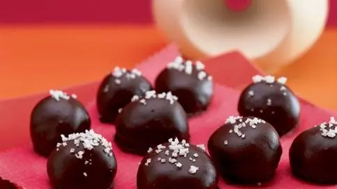 Caramel-Dark Chocolate Truffles with Fleur de Sel Recipe