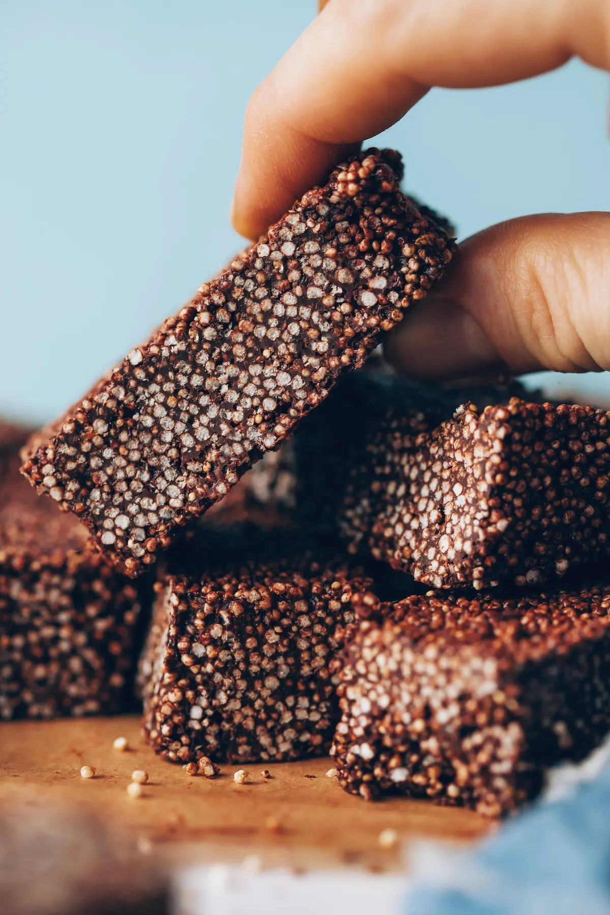 Dark Chocolate Amaranth Bars (6 Ingredients!)