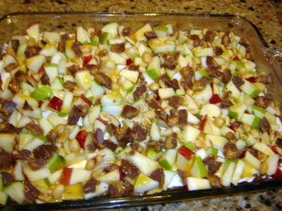 Caramel Apple Brownie Dessert