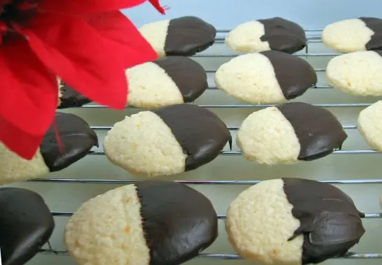 ChocolateDipped Orange Cookies