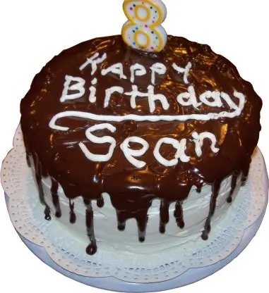 Vanilla ButterCreme Chocolate Ganache Birthday Cake
