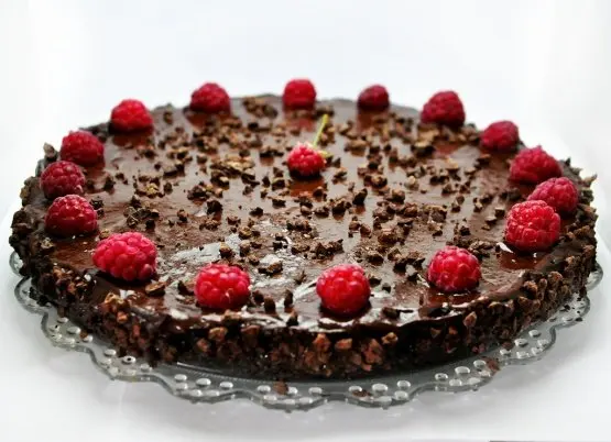 Raw Vegan Chocolate and Raspberry Birthday Cake