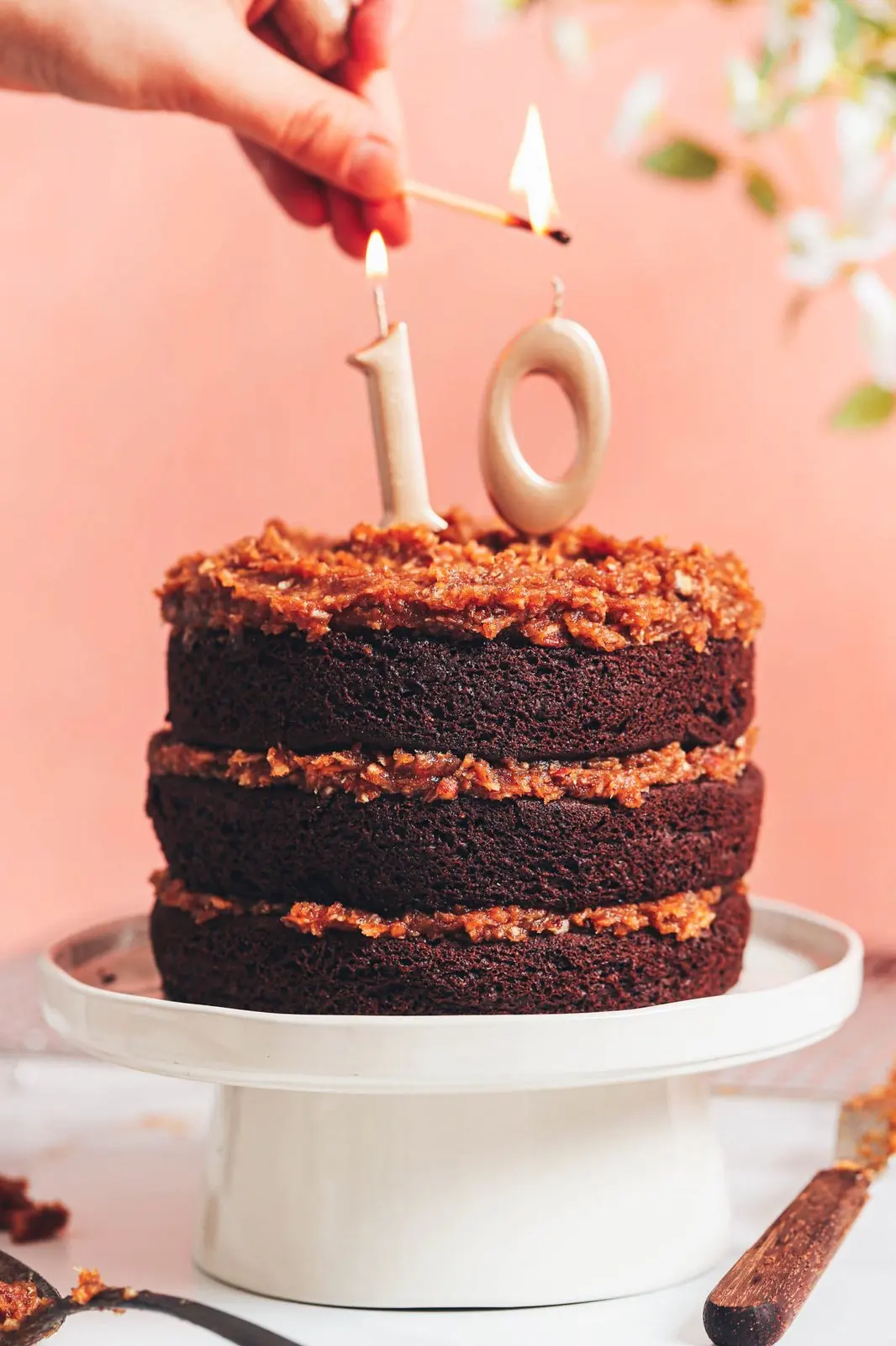 Gluten-Free German Chocolate Cake (Vegan)