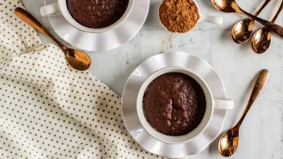 5-Minute Wacky Vegan Microwave Chocolate Cake for One Recipe