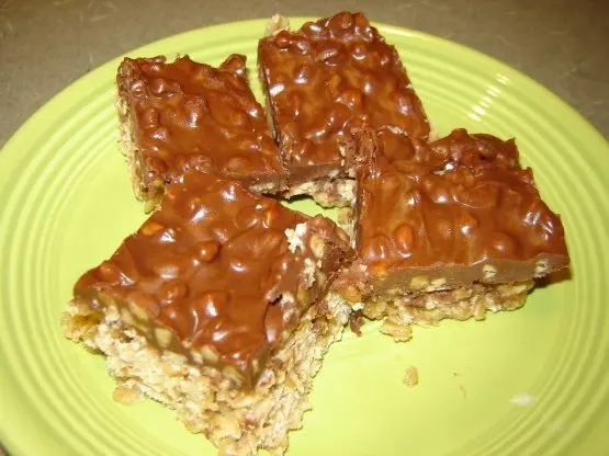 Microwave Buckaroo Bars (chocolate, Peanut Butter & Oatmeal) Recipe - Baking.Food.com
