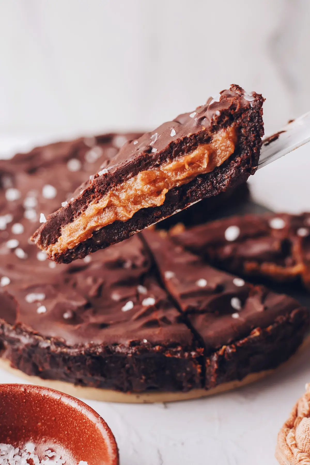 Salted Caramel Chocolate Ganache Tart (Vegan + GF)
