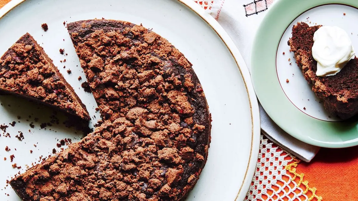 Chocolate-Rye Crumb Cake Recipe