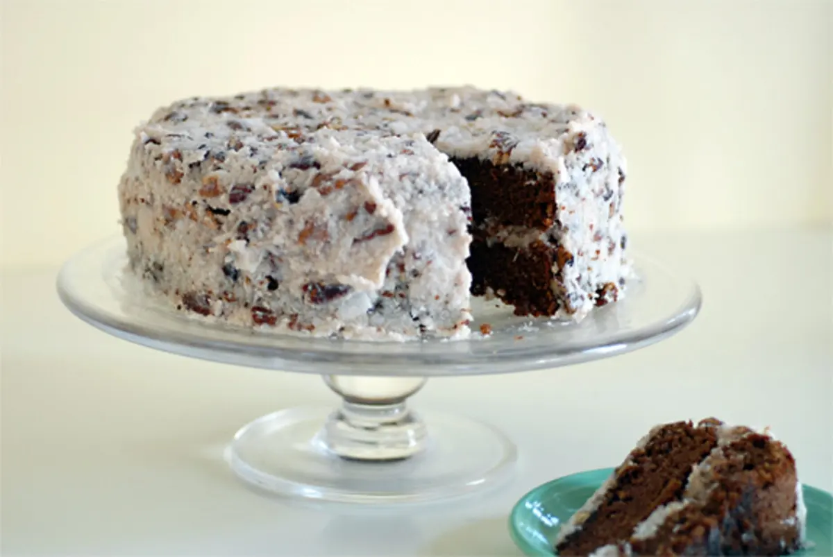 Gluten Free German Chocolate Cake With Vegan Frosting