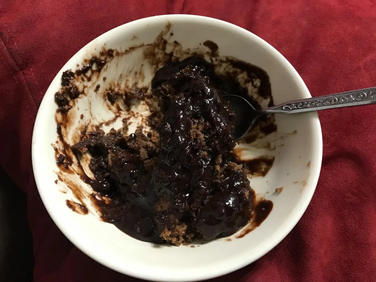 Warm Chocolate Dumplings over Ice Cream