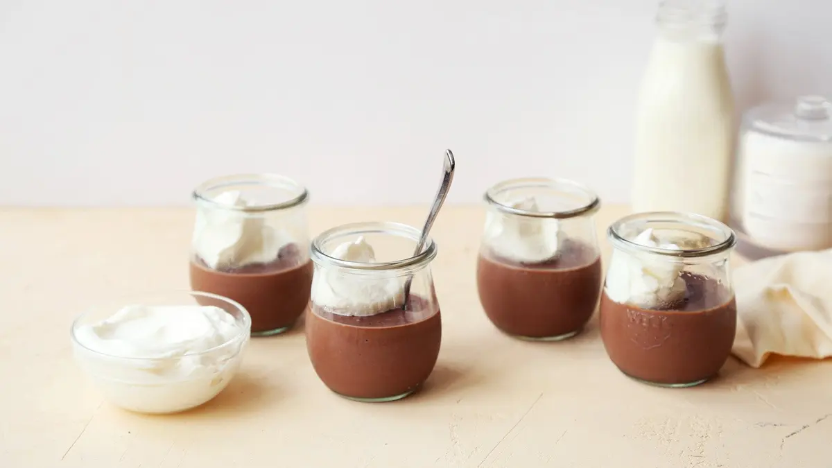 Chocolate Brioche Bread Pudding With Warm Vanilla Sauce