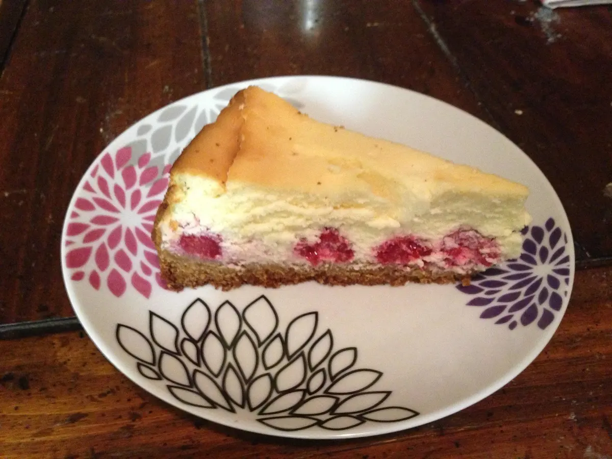 White Chocolate Raspberry Cheesecake