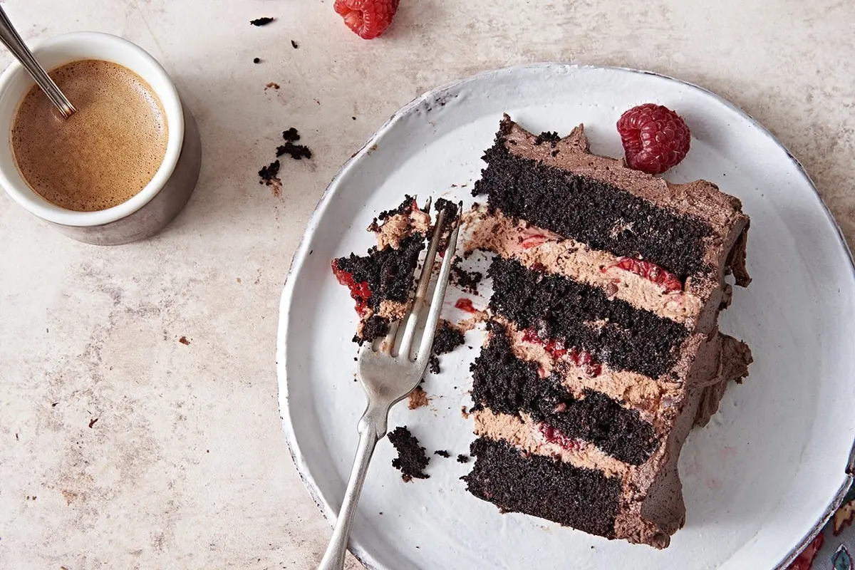 Gluten-Free Chocolate Mousse Cake with Raspberries Recipe