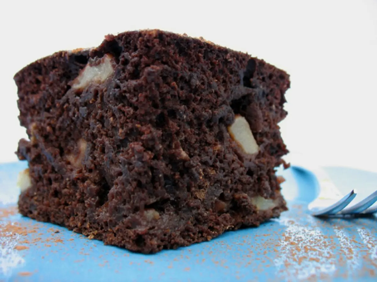 Low Fat Low Sugar Chocolate Apple Snack Cake