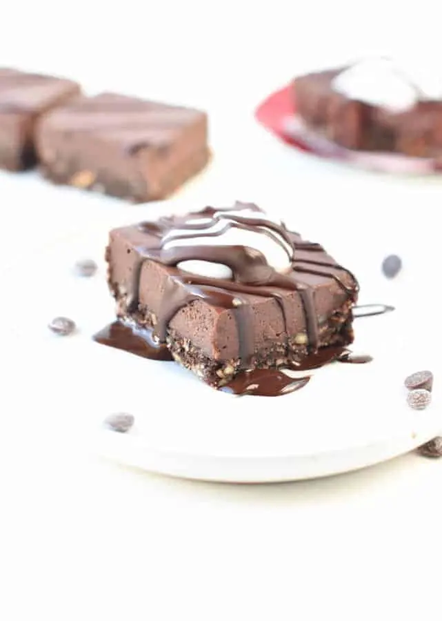 Vegan Chocolate Cheesecake (No-Bake Bars)