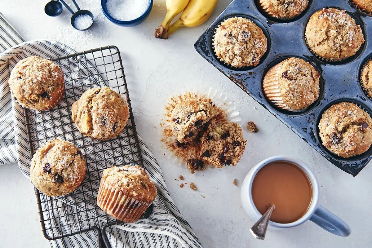Gluten-Free Banana Chocolate Chip Muffins made with baking mix Recipe