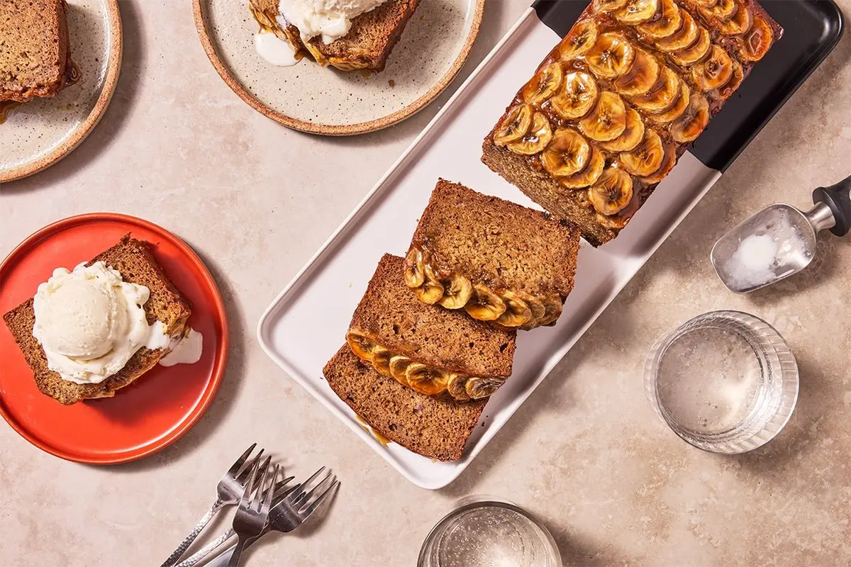 Bananas Foster Banana Bread Recipe