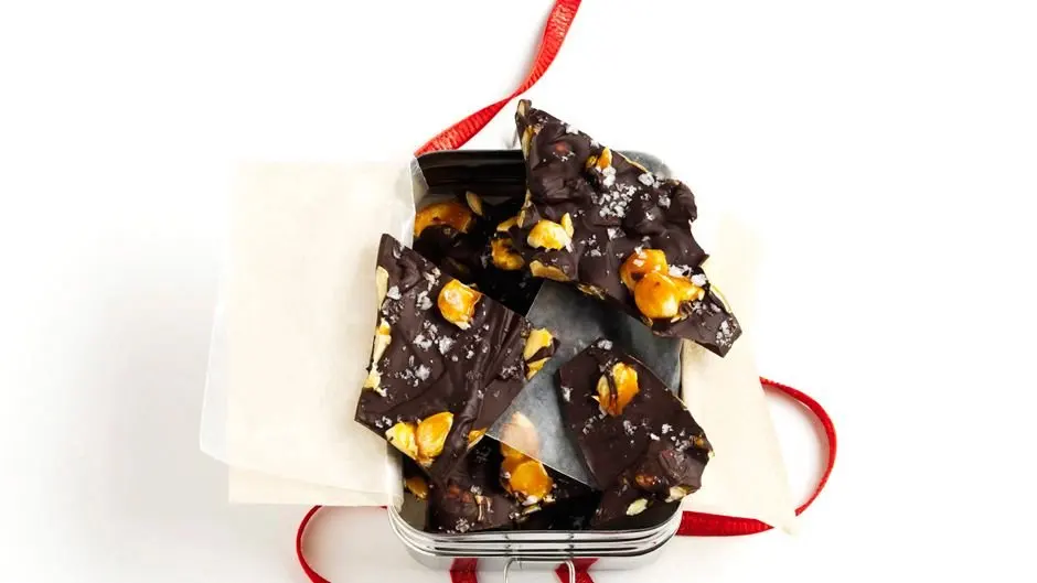 Chocolate-Almond Bark with Sea Salt Recipe
